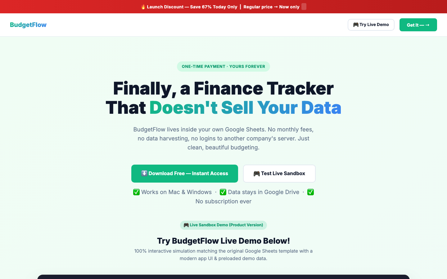 BudgetFlow — Personal Finance Tracker